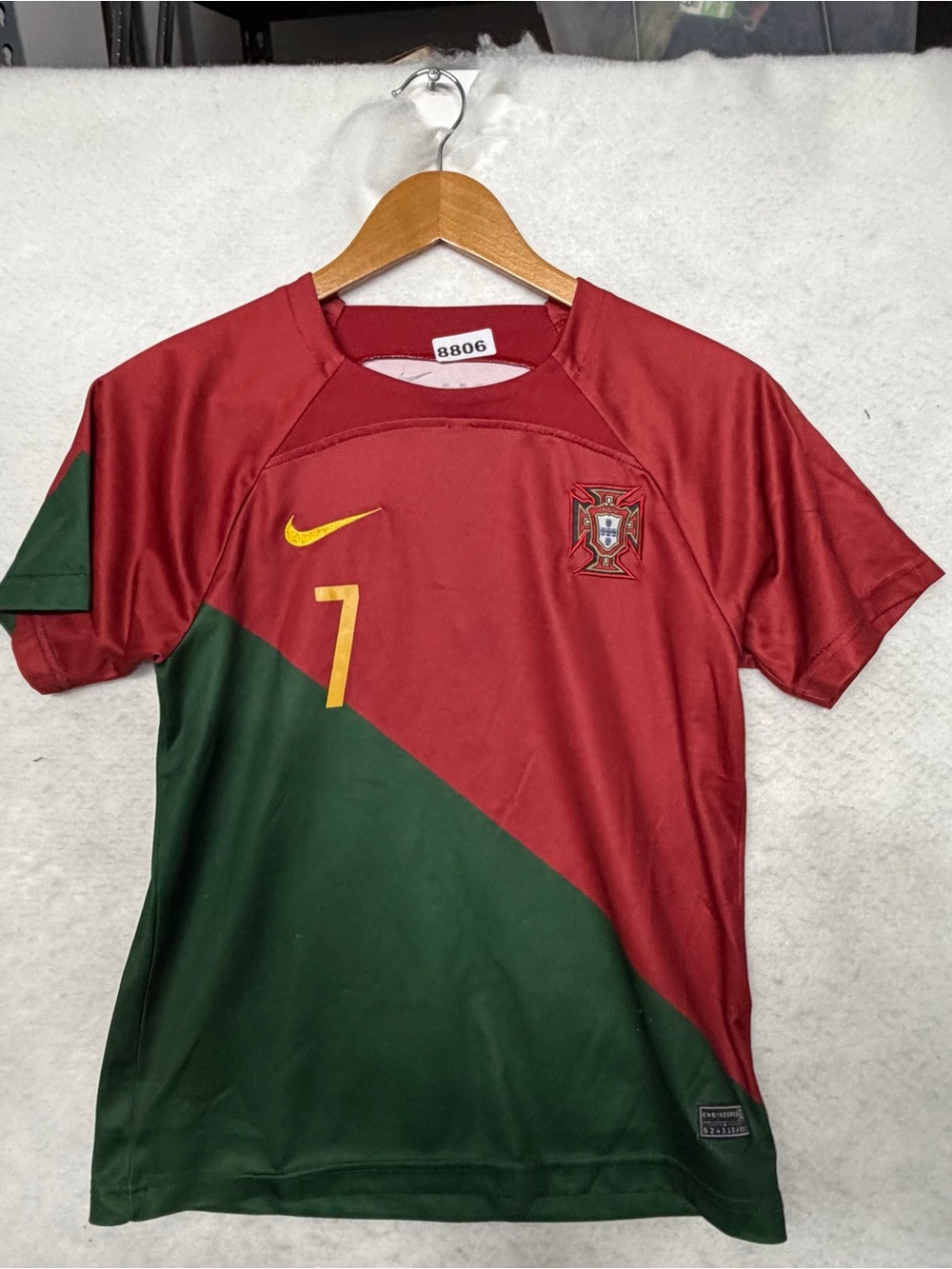 Nike Portugal Ronaldo #7 2022 Soccer Jersey Football Shirt Youth 26 8806